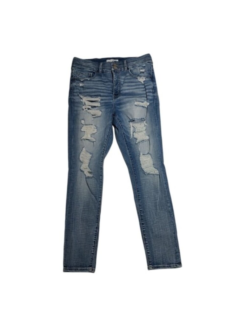 BKE Parker Ripped Distressed Universal Fit High Rise Ankle Skinny Jeans 30